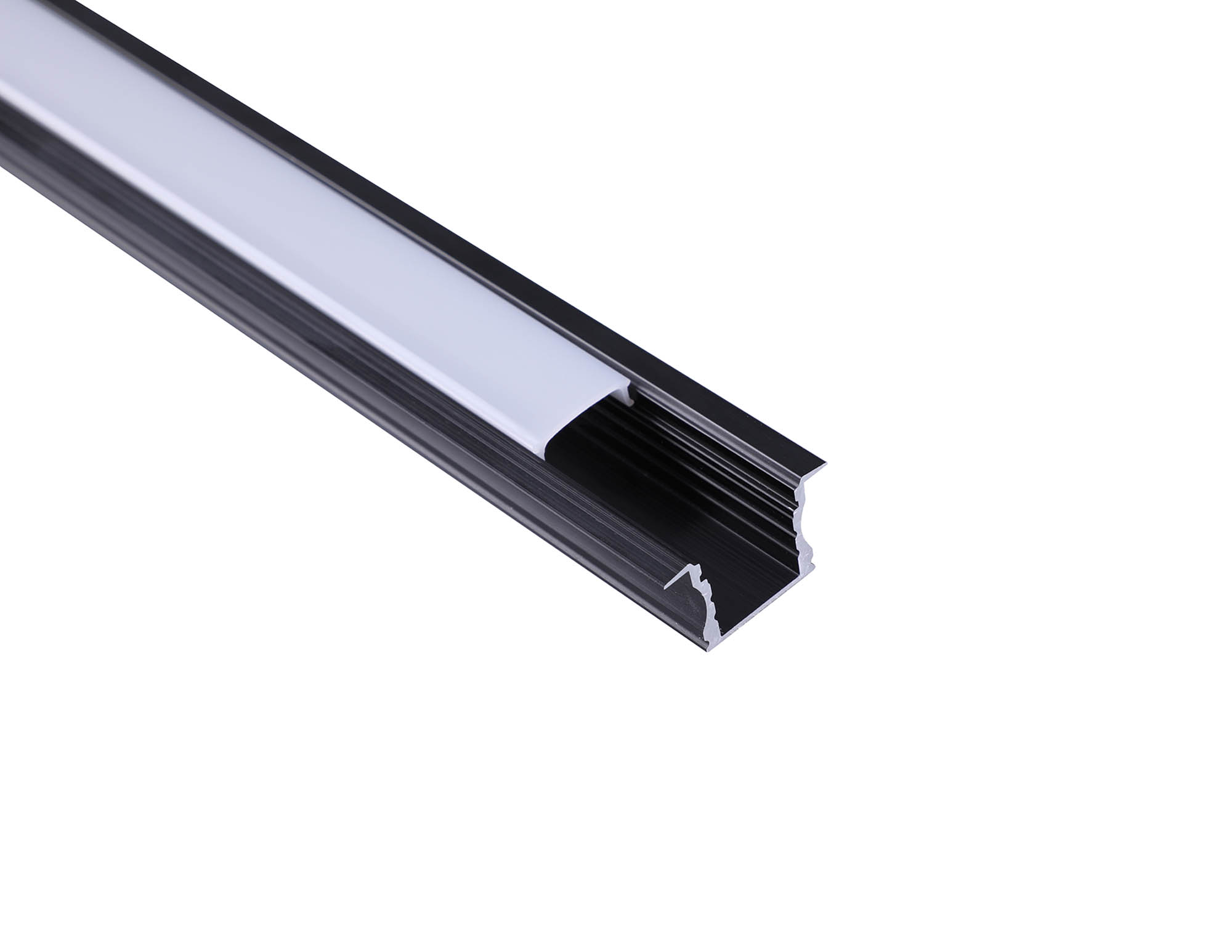 M7408  Tiras LED Strips 2m Aluminium Profile With Diffuser; 17 x 15.3mm